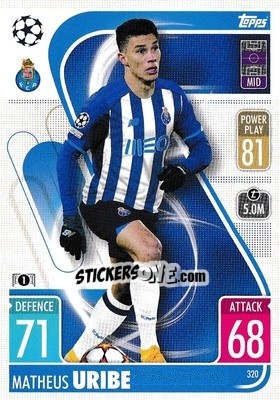 Sticker Matheus Uribe - UEFA Champions League & Europa League 2021-2022. Match Attax n. 320 - Topps