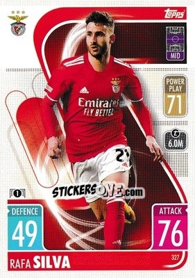 Sticker Rafa Silva - UEFA Champions League & Europa League 2021-2022. Match Attax n. 327 - Topps