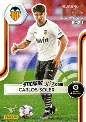 Sticker Carlos Soler - Liga 2021-2022. Megacracks - Panini