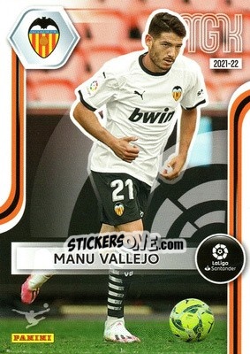 Sticker Manu Vallejo - Liga 2021-2022. Megacracks - Panini