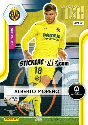 Cromo Alberto Moreno - Liga 2021-2022. Megacracks - Panini