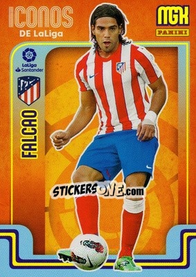 Sticker Falcao - Liga 2021-2022. Megacracks - Panini