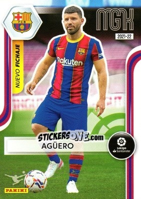 Sticker Agüero - Liga 2021-2022. Megacracks - Panini