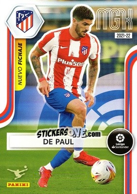 Sticker De Paul - Liga 2021-2022. Megacracks - Panini