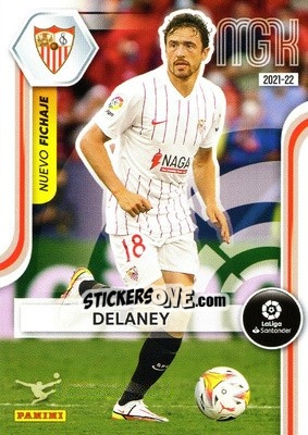 Sticker Delaney - Liga 2021-2022. Megacracks - Panini