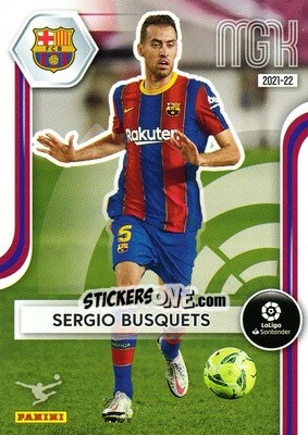 Sticker Sergio Busquets - Liga 2021-2022. Megacracks - Panini