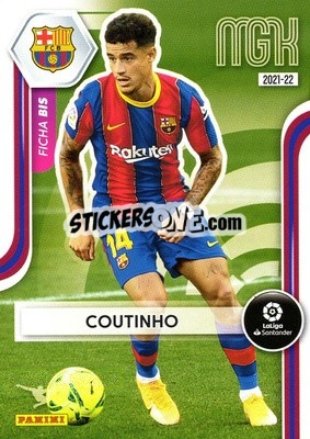 Sticker Coutinho - Liga 2021-2022. Megacracks - Panini
