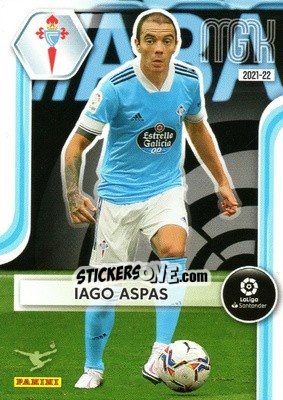 Sticker Iago Aspas - Liga 2021-2022. Megacracks n. 124 - Panini