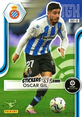 Cromo Óscar Gil - Liga 2021-2022. Megacracks - Panini