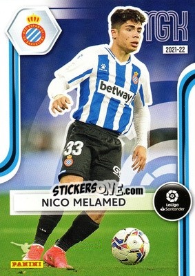 Sticker Nico Melamed - Liga 2021-2022. Megacracks - Panini