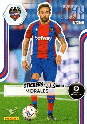 Sticker Morales - Liga 2021-2022. Megacracks - Panini