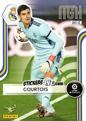 Sticker Courtois - Liga 2021-2022. Megacracks - Panini