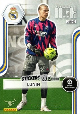 Sticker Lunin - Liga 2021-2022. Megacracks n. 219 - Panini