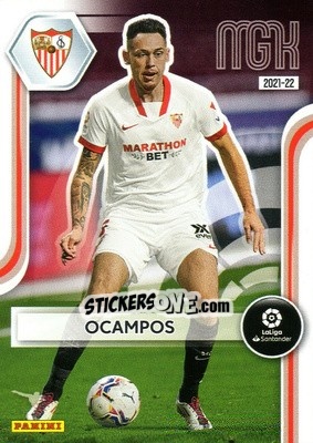 Sticker Ocampos - Liga 2021-2022. Megacracks - Panini