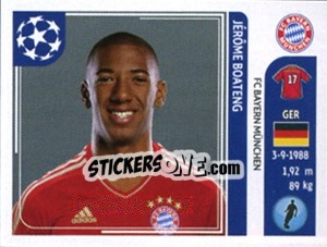 Sticker Jérôme Boateng - UEFA Champions League 2011-2012 - Panini