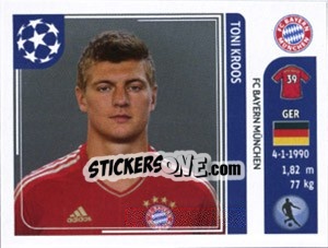 Sticker Toni Kroos - UEFA Champions League 2011-2012 n. 14 - Panini