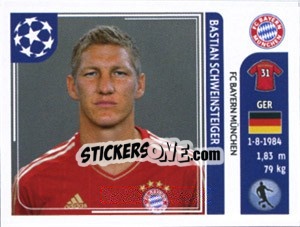 Sticker Bastian Schweinsteiger - UEFA Champions League 2011-2012 n. 16 - Panini