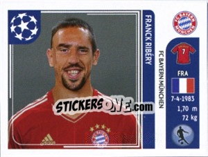 Sticker Franck Ribéry - UEFA Champions League 2011-2012 n. 17 - Panini