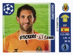 Sticker Diego Lopez - UEFA Champions League 2011-2012 - Panini