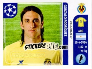 Sticker Gonzalo Rodríguez - UEFA Champions League 2011-2012 - Panini