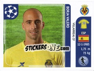 Cromo Borja Valero - UEFA Champions League 2011-2012 - Panini