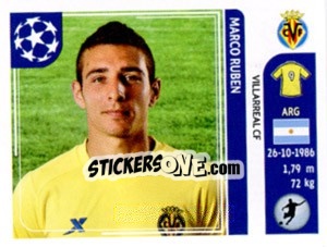 Sticker Marco Ruben - UEFA Champions League 2011-2012 n. 36 - Panini