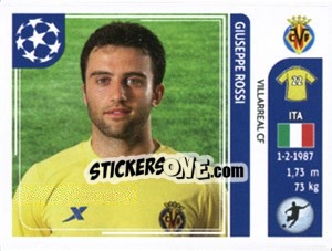 Sticker Giuseppe Rossi - UEFA Champions League 2011-2012 n. 37 - Panini