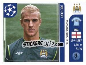 Sticker Joe Hart - UEFA Champions League 2011-2012 - Panini