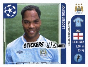 Sticker Joleon Lescott - UEFA Champions League 2011-2012 - Panini