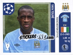 Sticker Yaya Toure - UEFA Champions League 2011-2012 n. 46 - Panini