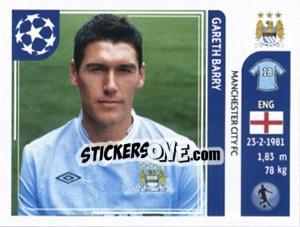 Sticker Gareth Barry - UEFA Champions League 2011-2012 - Panini