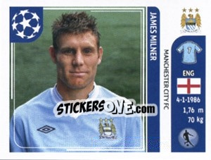 Sticker James Milner - UEFA Champions League 2011-2012 - Panini