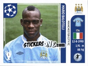 Sticker Mario Balotelli - UEFA Champions League 2011-2012 n. 52 - Panini