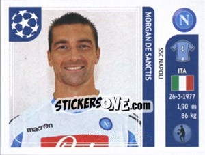 Sticker Morgan De Sanctis - UEFA Champions League 2011-2012 n. 57 - Panini