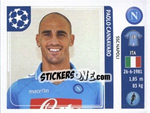 Sticker Paolo Cannavaro - UEFA Champions League 2011-2012 n. 58 - Panini