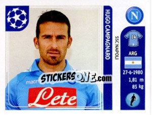 Sticker Hugo Campagnaro - UEFA Champions League 2011-2012 n. 59 - Panini