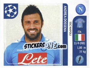 Sticker Andrea Dossena - UEFA Champions League 2011-2012 n. 62 - Panini