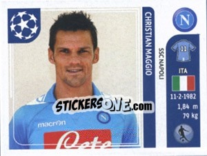 Sticker Christian Maggio - UEFA Champions League 2011-2012 n. 64 - Panini