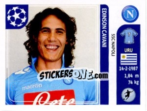 Sticker Edinson Cavani - UEFA Champions League 2011-2012 n. 71 - Panini