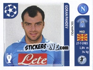 Sticker Goran Pandev - UEFA Champions League 2011-2012 n. 72 - Panini