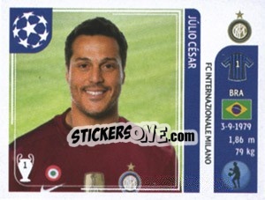 Sticker Julio Cesar - UEFA Champions League 2011-2012 n. 74 - Panini