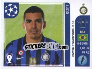 Sticker Lucio - UEFA Champions League 2011-2012 n. 75 - Panini