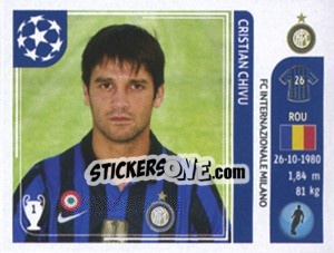 Sticker Cristian Chivu - UEFA Champions League 2011-2012 n. 77 - Panini