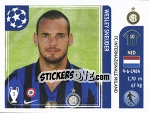 Sticker Wesley Sneijder - UEFA Champions League 2011-2012 n. 85 - Panini