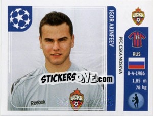 Sticker Igor Akinfeev - UEFA Champions League 2011-2012 n. 91 - Panini
