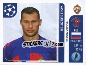 Sticker Vasili Berezutski - UEFA Champions League 2011-2012 - Panini