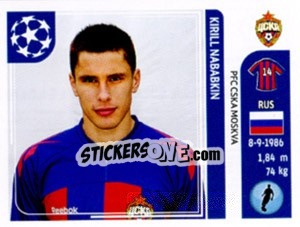 Sticker Kirill Nababkin - UEFA Champions League 2011-2012 n. 95 - Panini