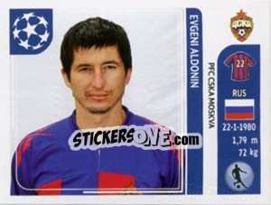 Sticker Evgeni Aldonin - UEFA Champions League 2011-2012 n. 98 - Panini
