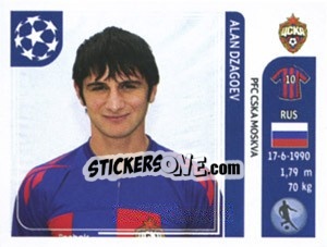 Sticker Alan Dzagoev - UEFA Champions League 2011-2012 - Panini