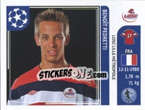 Sticker Benoit Pedretti - UEFA Champions League 2011-2012 n. 117 - Panini